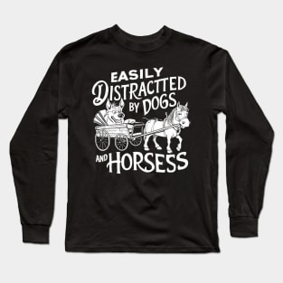 Horses and Dogs Lovers Long Sleeve T-Shirt